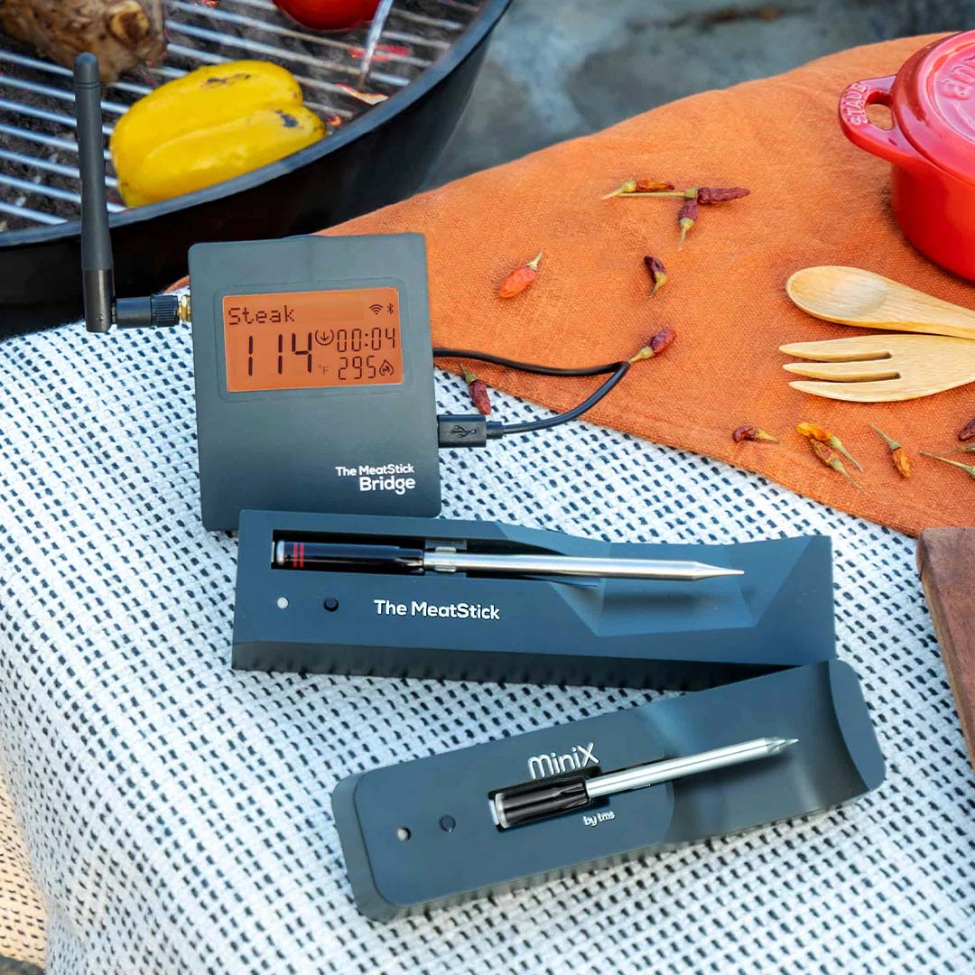 The Classic MeatStick WiFi Pro Set: Wireless Meat Thermometer for American BBQ and Everyday cooking with unlimited range