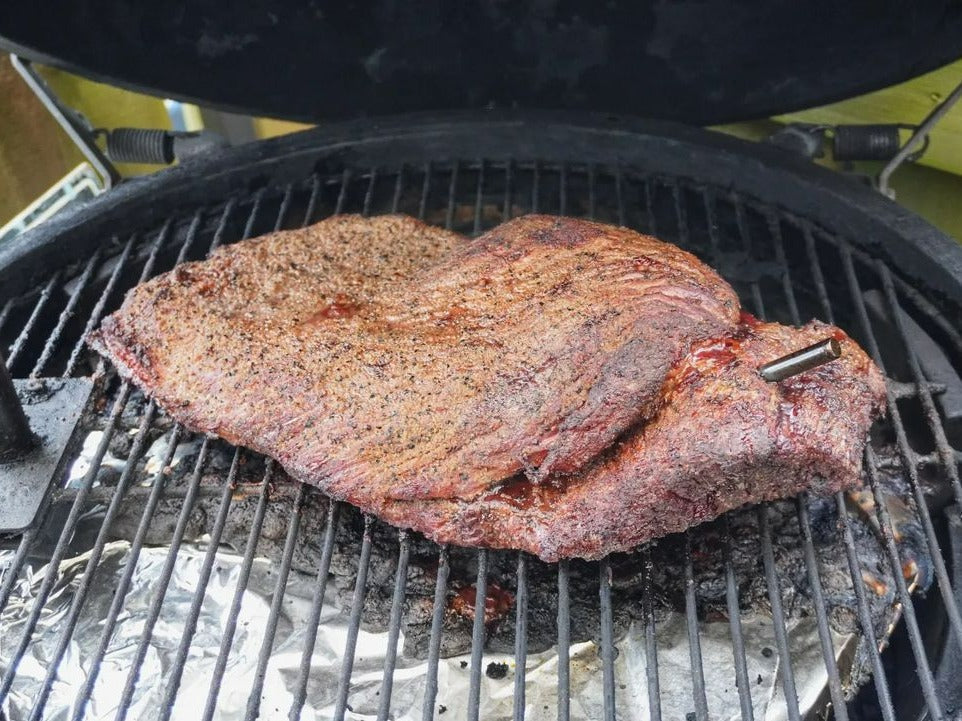 wireless leave-in grill thermometer probe placement on meat