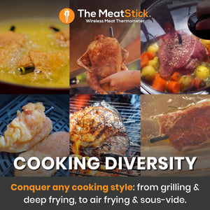 Unlock Culinary Versatility with MeatStick Chef: Dominate various cooking styles - from grilling and deep frying, to air frying and sous-vide.