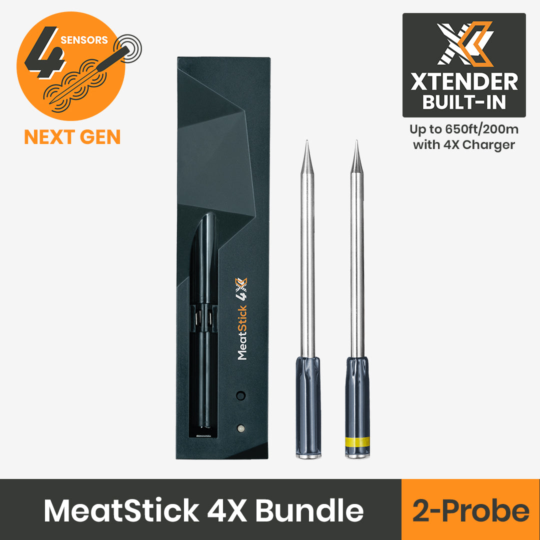 MeatStick 4X Bundle with Next-Gen Quad Sensors for grilling and smoking American BBQ