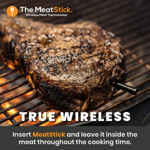 The Classic MeatStick with Duo Sensors: Wireless Meat Thermometer for grilling and smoking American BBQ