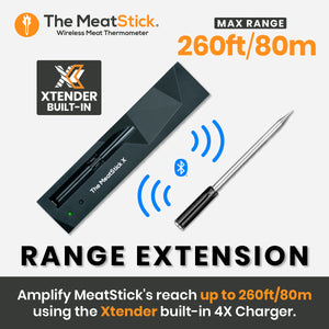 The MeatStick: Classic Duo Sensors Wireless Meat Thermometer for grilling and smoking American BBQ with max 260 feet range