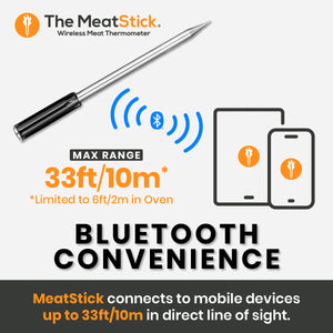 The Classic MeatStick with Duo Sensors: Wireless Meat Thermometer for grilling and smoking American BBQ