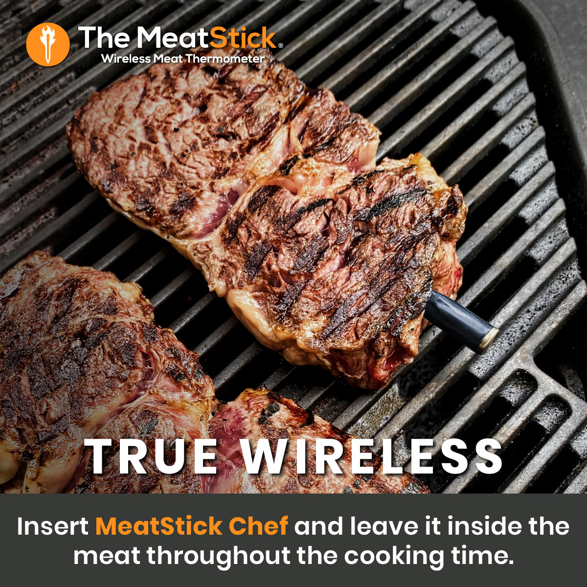  MeatStick MiniX Set, Wireless Meat Thermometer with Bluetooth, 260ft Range