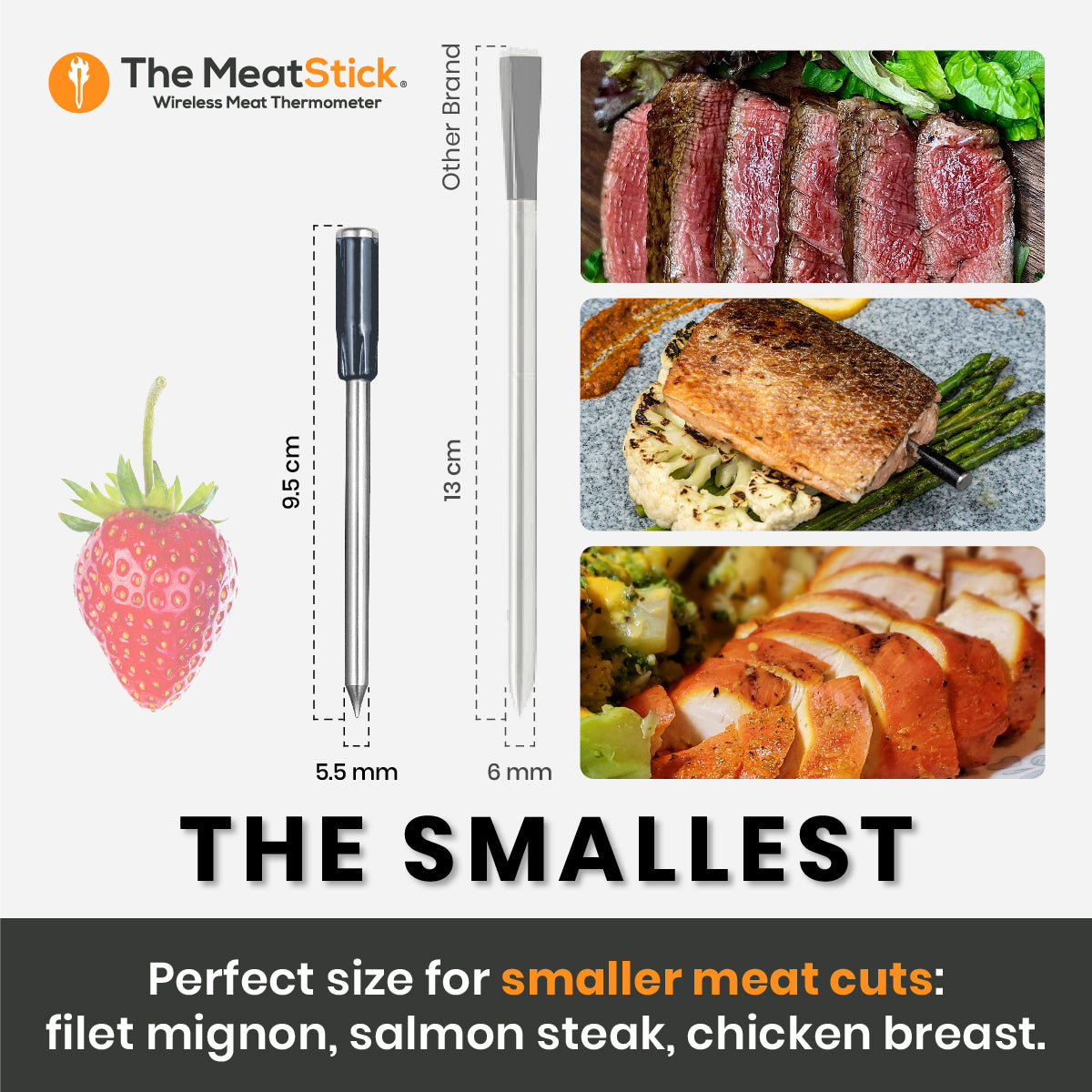 Smart Bluetooth BBQ Oven Meat Thermometer with 6 Food Grade Probes