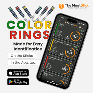 The MeatStick Color Rings for Easy Identificatoin
