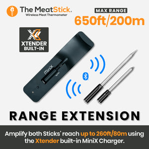 The Classic MeatStick & MeatStick Mini: Wireless Meat Thermometer for American BBQ and Everyday Cooking with max 260 feet range