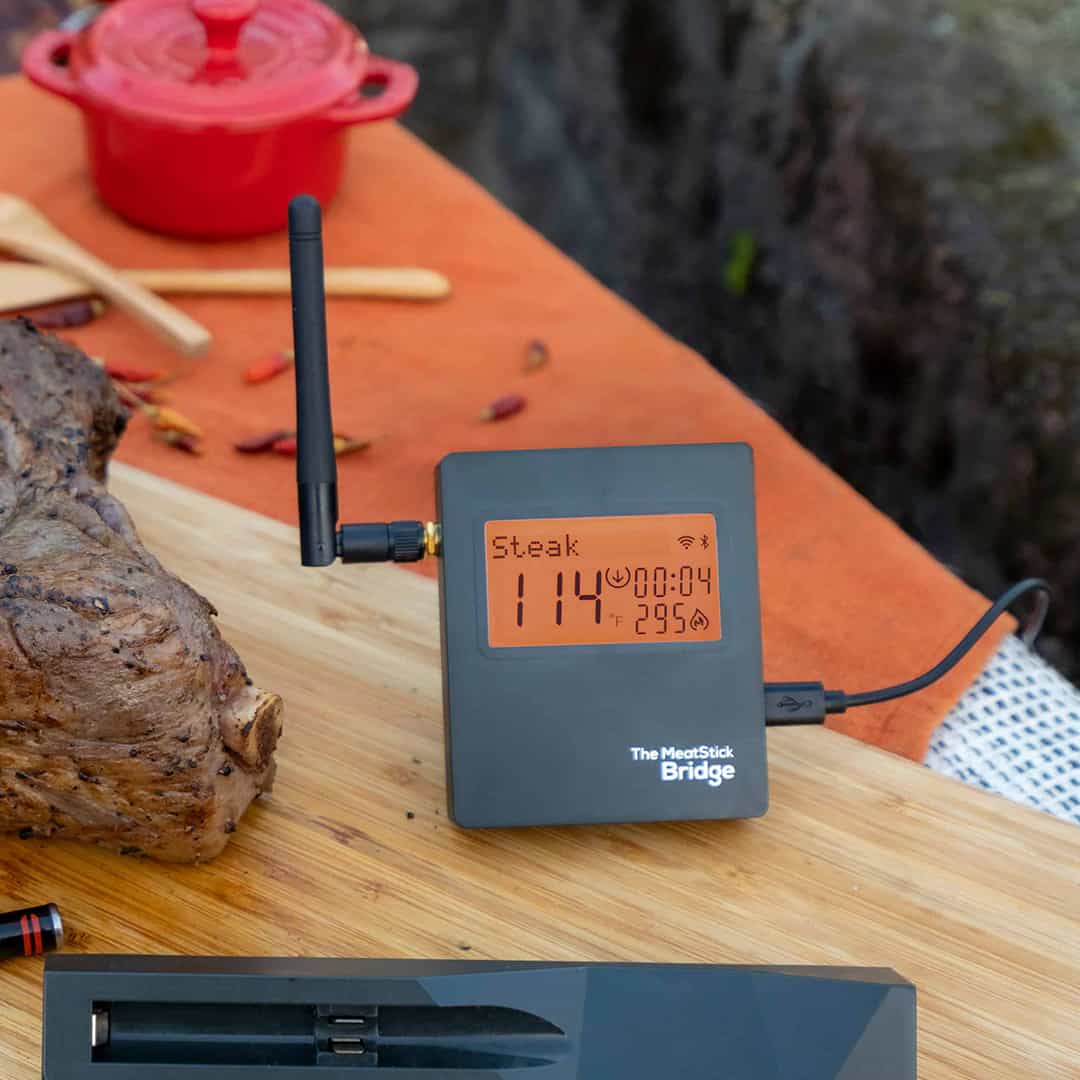 The MeatStick WiFi Bridge provides unlimited wireless range with Internet accessing to The MeatStick Cloud