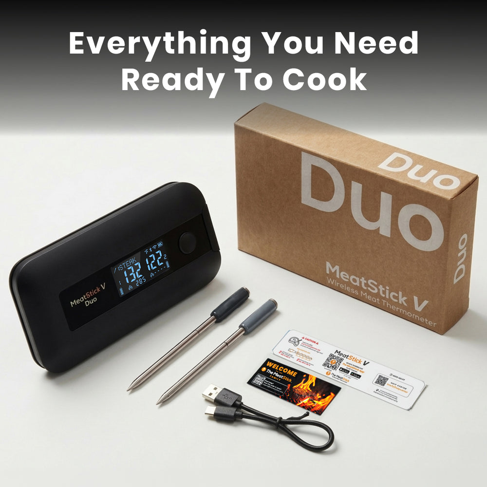 Mat Stik MeatStick V Duo | 11-Sensor Dual-Stick WiFi Meat Thermometer with LCD ...