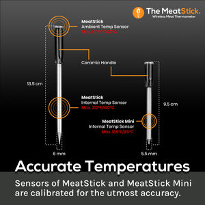 The MeatStick & Mini: Smart Wireless Meat Thermometer for American BBQ